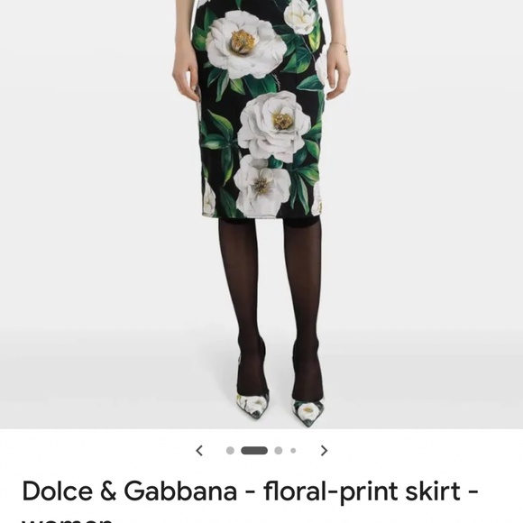 Romantic Dolce & Gabbana cherub print silk skirt - Picture 5 of 6